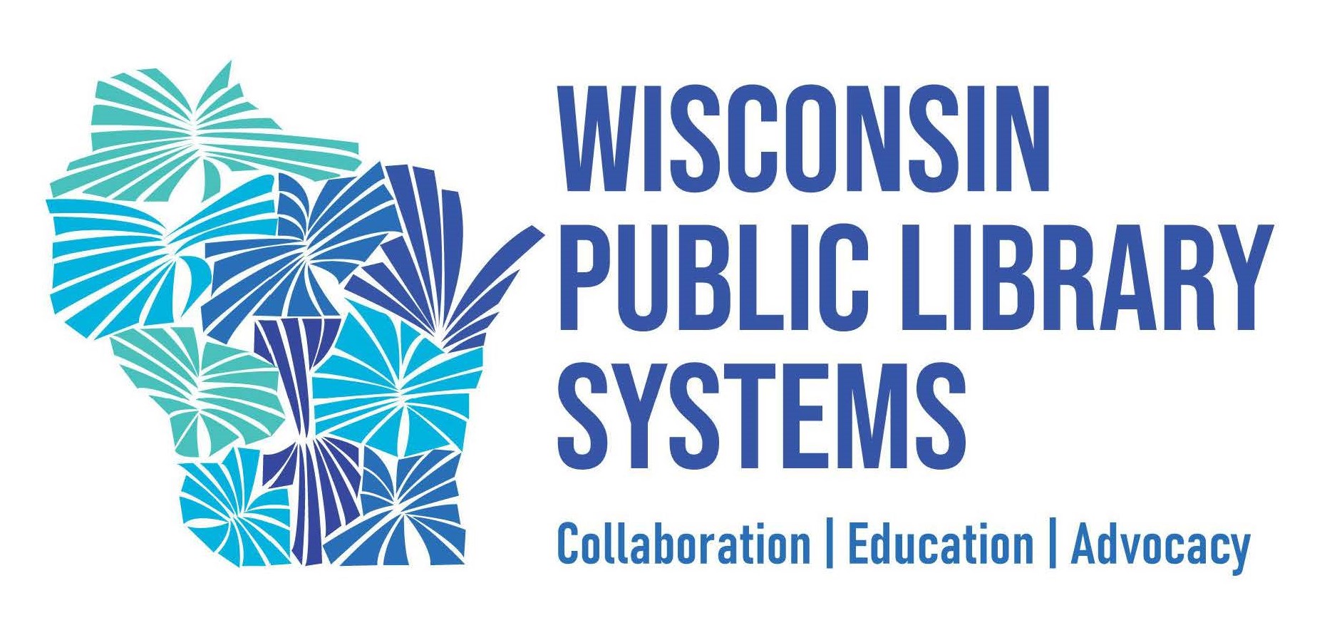 Wisconsin Public Library Systems The shape of Wisconsin in shades of blue green